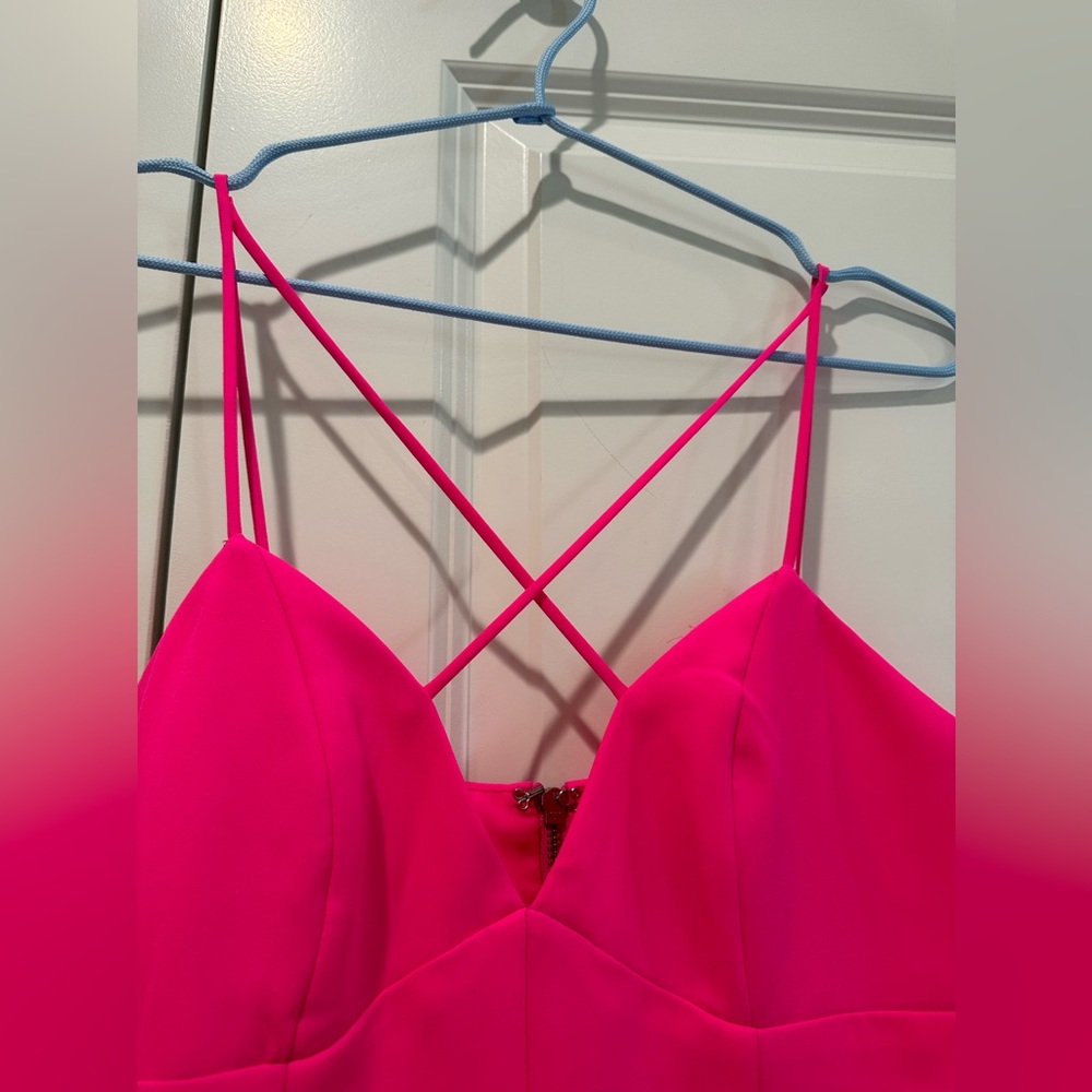 NBD x Naven Twins Summer Breaking Fit & Flare Mini Dress | M | Hot / Rose Pink - Picture 6 of 16